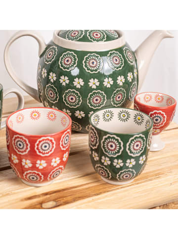 TABLE PASSION Kubki (4 szt.) "Sullivan" w kolorze czerwono-zielonym - 150 ml