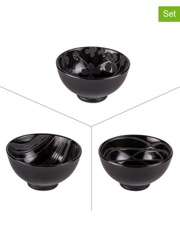 TABLE PASSION Miski (6 szt.) "Lava" w kolorze czarnym - Ø 9,5 cm (produkt niespodzianka)