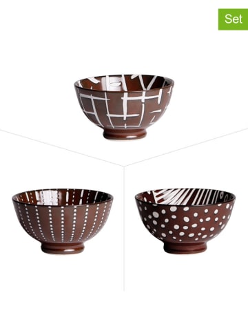 TABLE PASSION Miski (6 szt.) "Utah" w kolorze brązowym - Ø 12 cm (produkt niespodzianka)