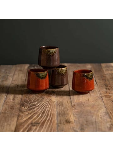 TABLE PASSION 4-delige set: bekers "Kyoto" rood/paars - 170 ml