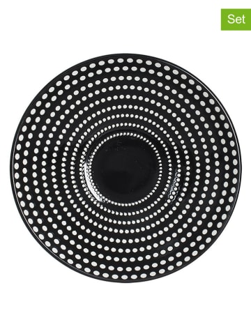TABLE PASSION 6er-Set: Suppenteller in Schwarz/ Weiß - Ø 19 cm