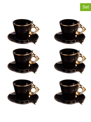 TABLE PASSION 6er-Set: Kaffeetassen ''Libra'' in Schwarz - 100 ml