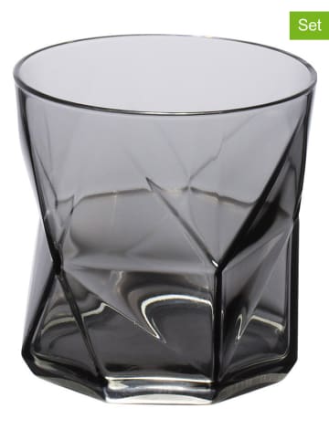 TABLE PASSION Szklanki (12 szt.) "Cassiopea" w kolorze szarym do whisky - 320 ml