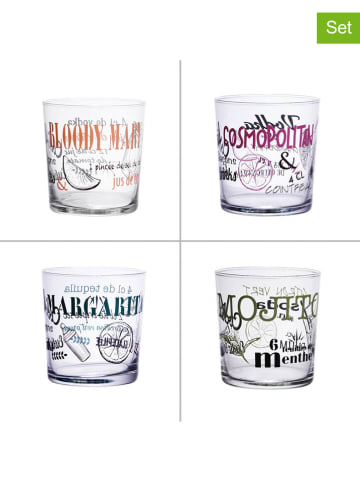 TABLE PASSION 4er-Set: Cocktailgläser in Bunt - 345 ml