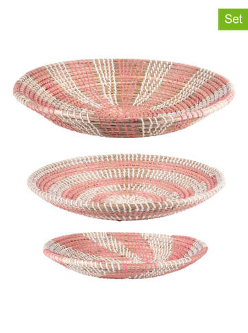 TABLE PASSION 3-delige set: opbergmanden beige/lichtroze