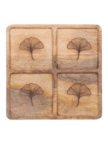 TABLE PASSION Serviertablett in Hellbraun - (L)36 x (B)36 cm