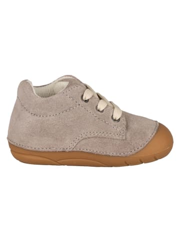 Trollkids Leder-Krabbelschuhe "Bjordal" in Beige
