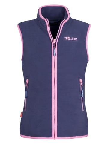 Trollkids Fleece bodywarmer "Arendal" paars/lichtroze