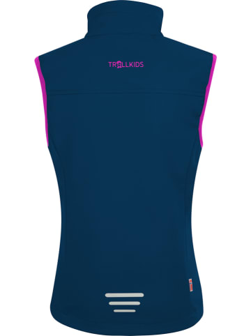 Trollkids Softshellbodywarmer "Trollfjord" donkerblauw