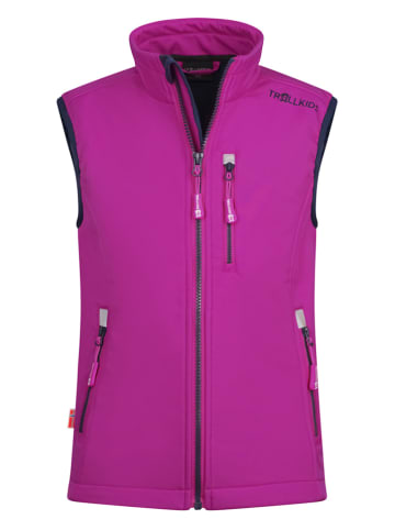 Trollkids Softshellbodywarmer "Trollfjord" paars