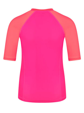 Trollkids Koszulka kąpielowa "Kvalvika T" w kolorze różowo-pomarańczowym