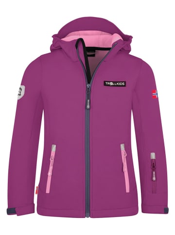 Trollkids Kurtka softshellowa "Oslofjord" w kolorze różowym