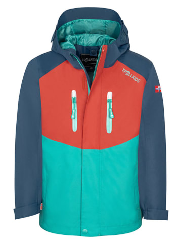 Trollkids Regenjacke "Nusfjord" in Türkis