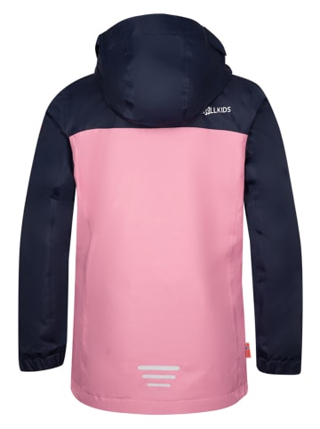 Trollkids Regenjacke "Nusfjord" in Rosa/ Dunkelblau