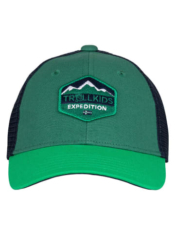 Trollkids Cap "Femund" in Grün/ Grün