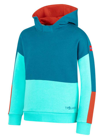 Trollkids Bluza "Rondane" w kolorze turkusowym