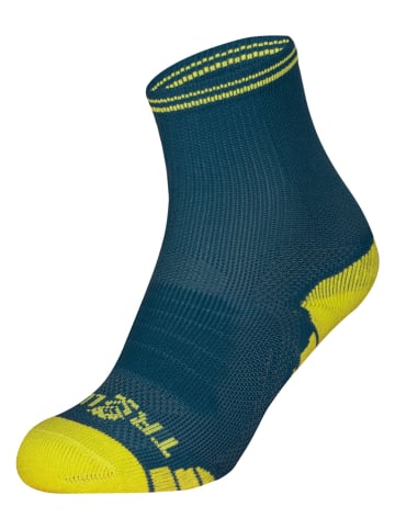 Trollkids 2er-Set: Wandersocken "Mid Cut Socks III" in Petrol