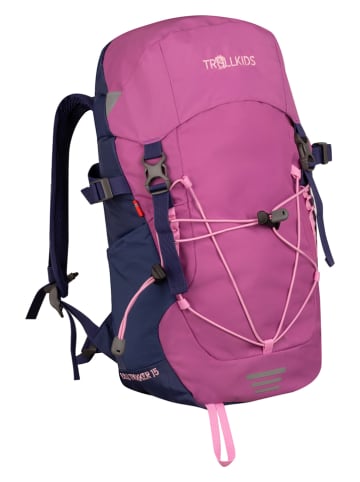 Trollkids Wanderrucksack "Fjell Trekker 15" in Pink - (B)24 x (H)35 x (T)14 cm