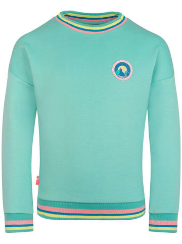 Trollkids Sweatshirt "Senja" turquoise