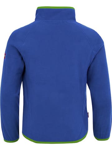 Trollkids Fleecepullover "Nordland" in Blau/ Grün