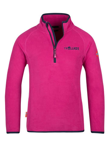 Trollkids Fleece trui "Nordland" roze