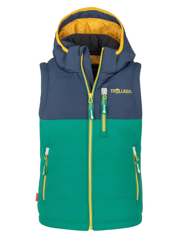 Trollkids Doorgestikte bodywarmer "Narvik" groen