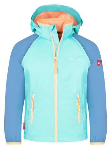 Trollkids Zipp-Off-Softshelljacke "Rondane" in Türkis