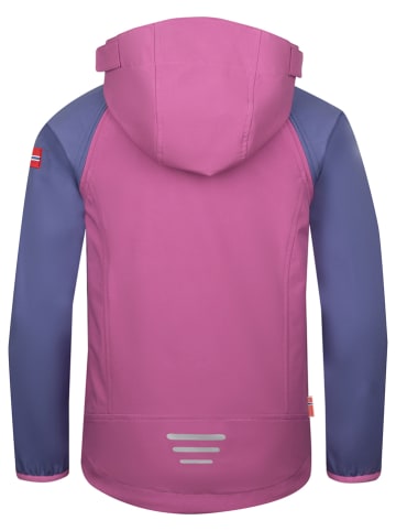 Trollkids Kurtka softshellowa Zipp-Off "Rondane XT" w kolorze fioletowo-jasnoróżowym