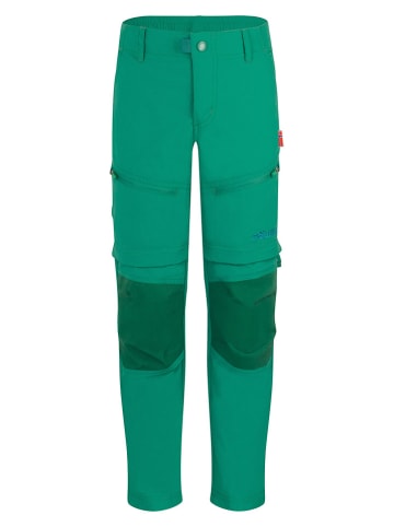 Trollkids Spodnie trekkingowe Zipp-Off "Nordfjord" - Slim fit - w kolorze zielonym