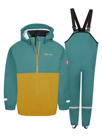 Trollkids 2tlg. Regenoutfit "Odda" in Türkis