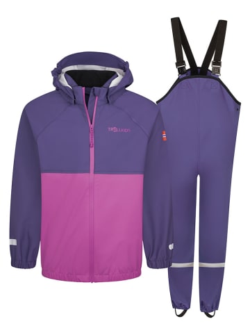 Trollkids 2-delige regenoutfit "Odda" paars