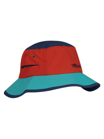 Trollkids Kapelusz przeciwsłoneczny "Trollfjord" w kolorze czerwono-błękitnym