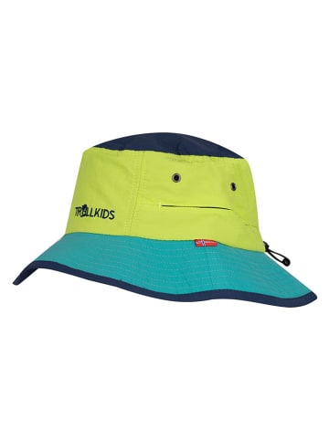 Trollkids Sonnenhut "Trollfjord" in Grün/ Hellblau