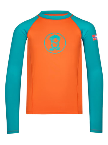 Trollkids Zwemshirt "Kvalvika" oranje/blauw