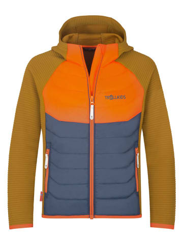 Trollkids Hybride jas "Sirdal" lichtbruin/blauw