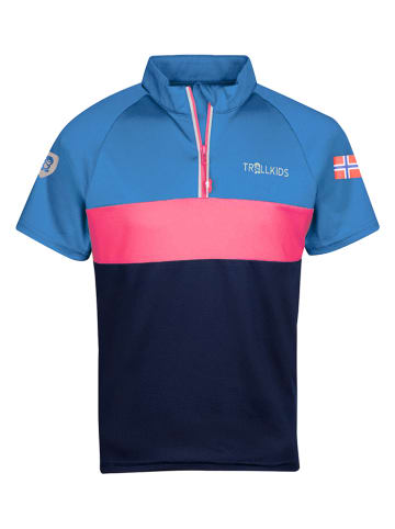 Trollkids Fahrradshirt "Trondheim" in Blau/ Dunkelblau