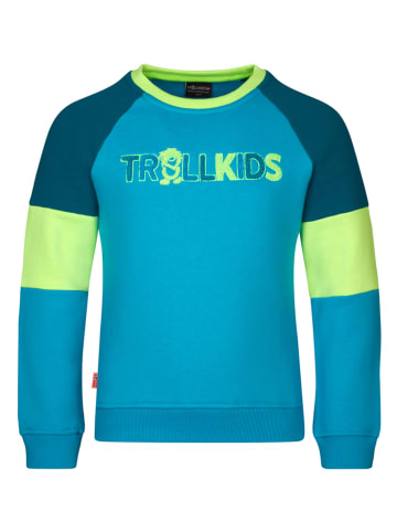 Trollkids Sweatshirt "Trollfjord" in Blau