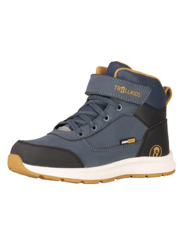 Trollkids Leren wandelboots "Stavanger Mid Cut XT" donkerblauw