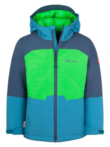 Trollkids Funktionsjacke "Hardanger" in Blau/ Grün