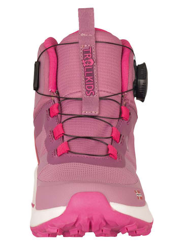 Trollkids Buty turystyczne "Trollfjord Mid XT" w kolorze jasnoróżowym