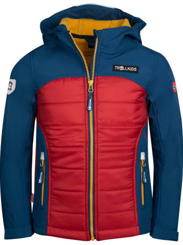 Trollkids Softshelljacke "Lysefjord" in Rot/ Dunkelblau