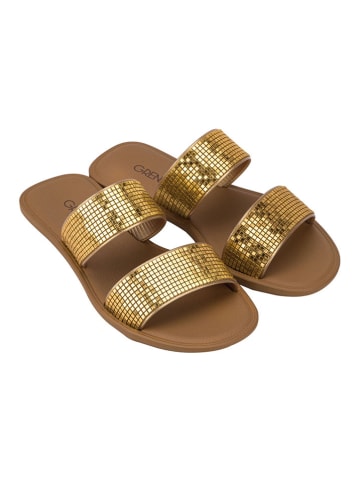 Grendha Slippers "Buriti Icone" lichtbruin/goudkleurig