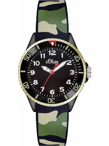 S. Oliver Quarzuhr in Grün/ Schwarz