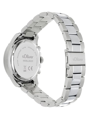 s.Oliver Chronograf w kolorze srebrno-granatowym