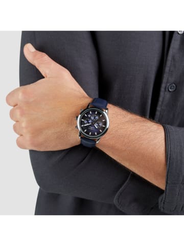 s.Oliver Chronograaf donkerblauw/zilverkleurig