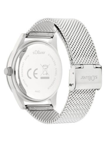 s.Oliver Quarzuhr in Silber/ Schwarz