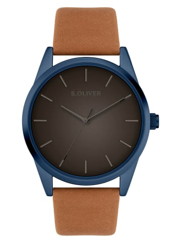 s.Oliver Zegarek kwarcowy w kolorze jasnobrązowo-granatowo-czarnym