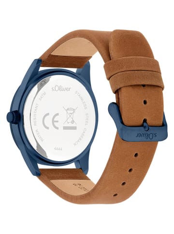 s.Oliver Zegarek kwarcowy w kolorze jasnobrązowo-granatowo-czarnym