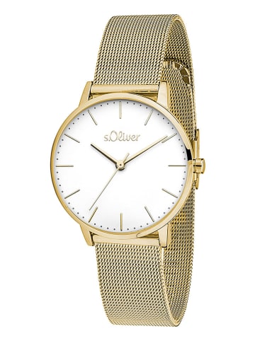 s.Oliver Zegarek kwarcowy w kolorze złoto-białym