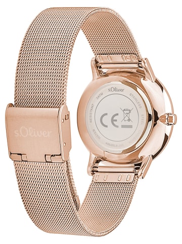 s.Oliver Quarzuhr in Roségold/ Weiß